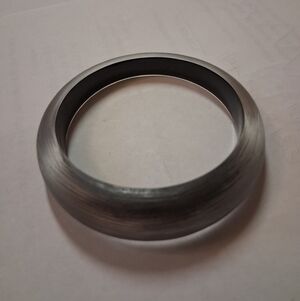 Alexis Bittar semi- translucent black round bangle